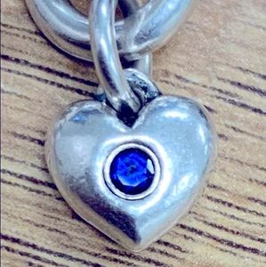 James Avery Blue Sapphire Keepsake Heart